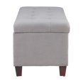 thumbnail image 3 of Riverbay Furniture Transitional Microfiber Shoe Storage Ottoman in Gray, 3 of 15