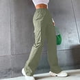 thumbnail image 1 of zanvin Women's High Waist Straight Cylinder Cargo Pants, Solid Color, 1 of 5
