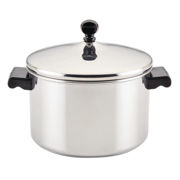 Farberware Classic Series Stainless Steel Sauce Pot with Lid, 4-Quart Cookware, Silver