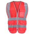 thumbnail image 1 of GOGO 9 Pockets High Visibility Zipper Front Safety Vest With Reflective Strips, Meets ANSI Standards, 1 of 8