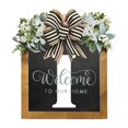thumbnail image 1 of Couronne de Porte d'Entrée Nom de Famille Décoration de Porche pour Fêtes de Printemps, 1 of 2