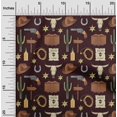thumbnail image 2 of oneOone Tissu Polyester Spandex Bordeaux Tissu pour Robe de Cowboy Tissu Imprimé au Mètre 56 Pouces de Large, 2 of 5