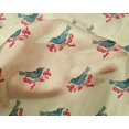 thumbnail image 4 of oneOone Silk Tabby Fabric Branch & Bird Block Printed Fabric 1 Yard 42 Inch Wide, 4 of 4