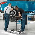 thumbnail image 2 of Kojooin Rolling Work Table, Heavy-Duty Mobile Workbench, 220 LBS Load Capacity, 30" Adjustable Work Table with Wheels, for Garage, Workshop, 2 of 6