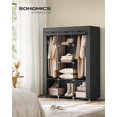 thumbnail image 2 of Portable Closet Wardrobe Closet Organizer with NonWoven Fabric Cover Hanging Rods and Shelves x x es Large Capacity for Bedroom Living Room Ink URYGBK, 2 of 6
