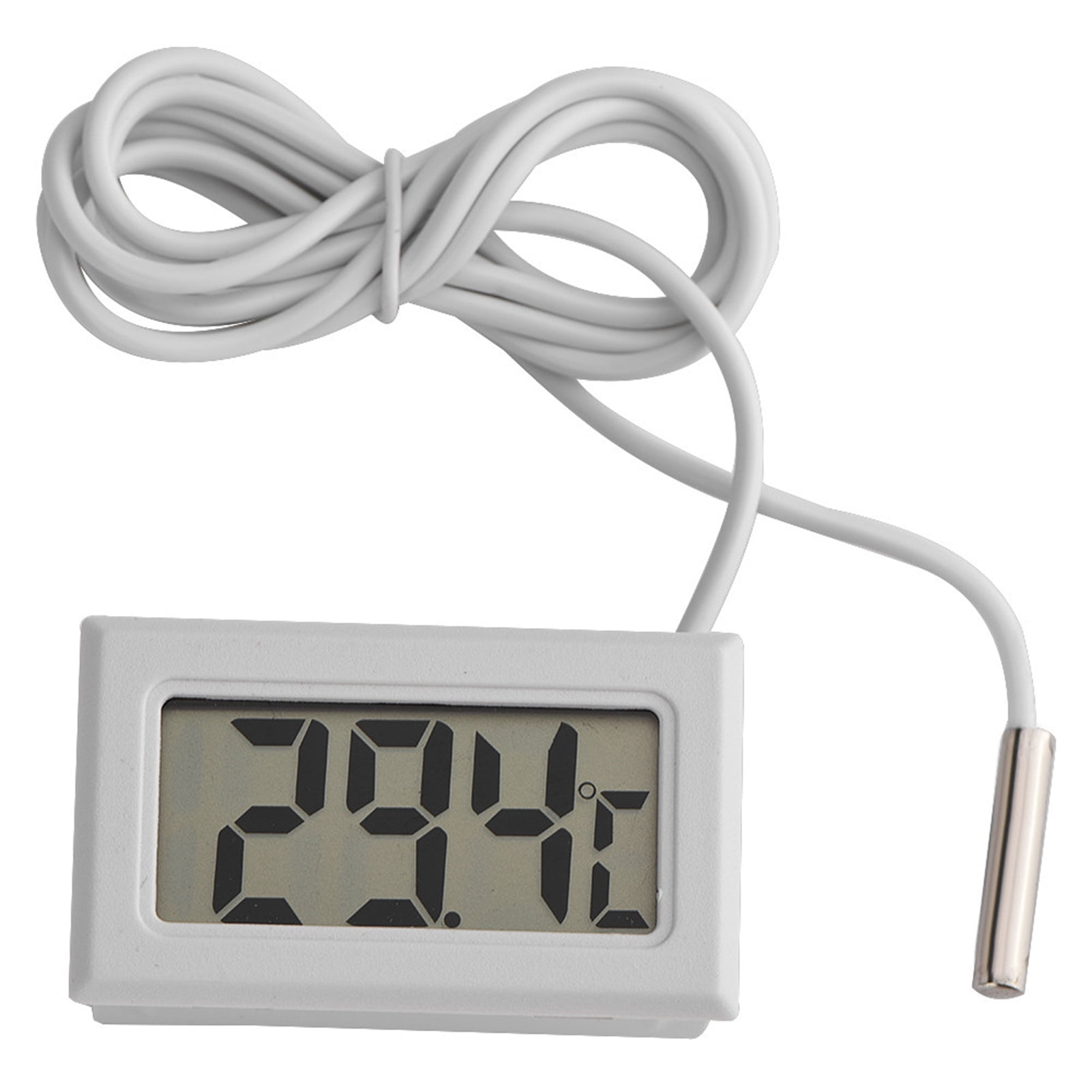 DEWIN Thermomètre Numérique, Mini Capteur D'affichage LED, Thermomètre Numérique LCD Avec 2 Piles LR44 Pour Réfrigérateur Congélateur Aquarium