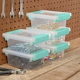 thumbnail image 4 of Sterilite Plastic Mini Clip Storage Box Container with Latch Lid, 18 Pack, 4 of 9