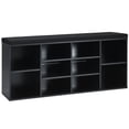 thumbnail image 1 of Gymax Entryway Padded Shoe Storage Bench 10-Cube Organizer Bench Adjustable Black, 1 of 10