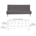thumbnail image 3 of HLONK Folding Sofa Cover Solid Color Futon Slipcover Polyester Elastic Fabric  Inclusive Cover Elastic Bottom  Soft and Washable Futon Cover for Sofa Bed, 3 of 8