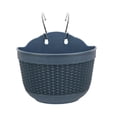 thumbnail image 1 of Wall Hanging Planters Railing Hanging Planters Plastic Plants Pot Wall Mounted Hanging Basket Fence Flower Pots Plants Container with Hooks 1pc, 1 of 9