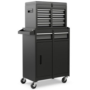 Pemberly Row 5-Drawer Boîte de rangement en métal de l'armoire de poitrine d'outil en noir