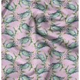 thumbnail image 1 of Soimoi Pink Modal Satin Fabric Crabs Ocean Decor Fabric Printed Yard 42 Inch Wide, 1 of 6