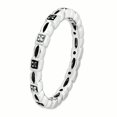 thumbnail image 3 of Bague en Argent Sterling Stackable Expressions Noir & Blanc Diamant Taille 8, 3 of 3