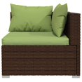 thumbnail image 2 of vidaXL 4 Piece Garden Lounge Set with Cushions Poly Rattan Brown, 2 of 5