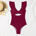 thumbnail image 4 of Birdeem Women Oversized Sports Jumpsuit Surfing Suit Sleeveless Sun Protection Solid Color Swimsuit, 4 of 10