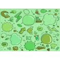 thumbnail image 1 of Ahgly Tapis Rectangulaire Lavable en Machine Intérieur Vert Jade Transitionnel, 7 Pieds x 10 Pieds, 1 of 7
