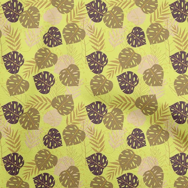 oneOone Velvet Dark Magenta Fabric Tropical Sewing Material Print Fabric By The Yard 58 Inch Wide