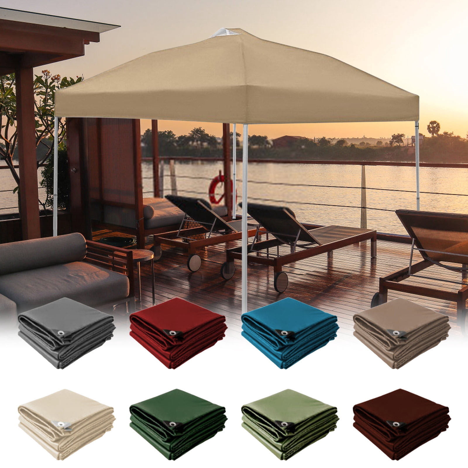 Sentmoon Tent Tents for Parties Thickened Cloth Telescopic Tent Sunshade Rainproof Stall Folding Tent for Camping and Backpacking