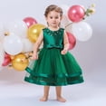 thumbnail image 2 of Robes pour Bébé Fille Robes Formelles pour Tout-Petit Robe Vert Foncé Filles Robe Chic pour Filles Robes pour Fille Taille 6-12 Mois, 2 of 9