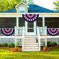 thumbnail image 4 of PUREKKI Patriotic Half Round Flag Decorated With Patriotic Star Spangled Flag, 4 of 5