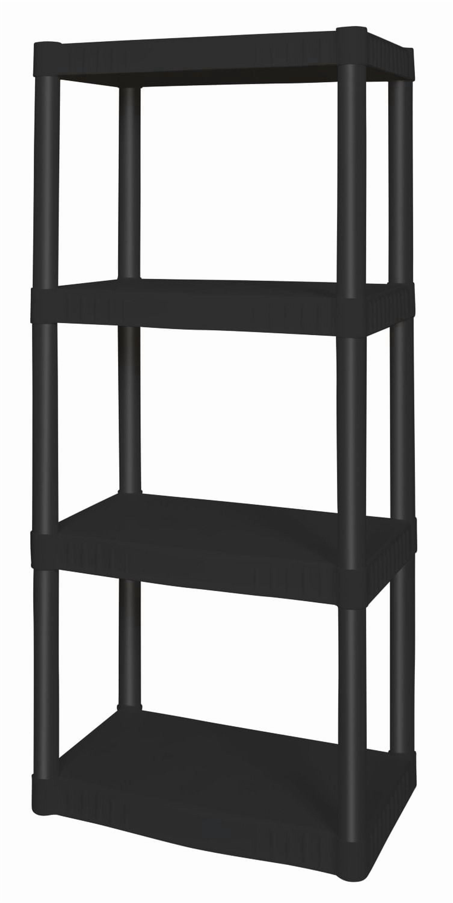 Plano Molding Co 4 Tier Black Free Standing Shelf