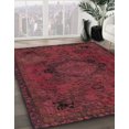 thumbnail image 2 of Ahgly Company Indoor Round Abstract Bright Maroon Red Abstract Area Rugs, 4' Round, 2 of 6