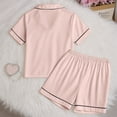 thumbnail image 4 of Pyjama pour Filles Ensemble de Pyjama pour Filles Doux à Manches Courtes Tenue d'Intérieur Confortable Ensemble Élégant pour Préadolescentes avec Imprimé de Cœur, 4 of 7