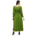 thumbnail image 4 of Bimba Robe Maxi Longue Décontractée en Coton pour Femme à Taille Smockée, 4 of 8