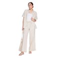 thumbnail image 2 of Pantalon à jambe large en mélange de lin George pour femmes, 2 of 6