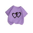 thumbnail image 3 of JTieacloth T-Shirt Graphique Mignon pour Fille, Col Rond, Manches Courtes, T-Shirt d'Été Décontracté pour Fille, T-Shirts d'Été pour Filles, Tailles 3-4 Ans, 3 of 5