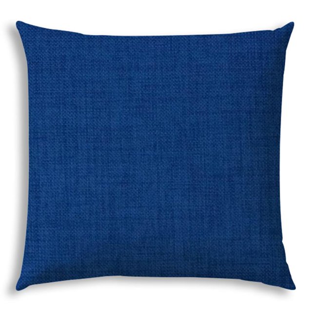 Joita Remi Coussin Carré Intérieur/extérieur Cousu Fermé - Tissu Polyester Bleu