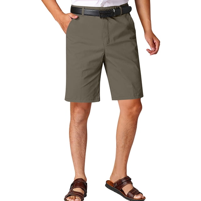 Diufon Men's Athletic Shorts Cotton Linen Drawstring Waisted Outdoor Sport Shorts Spring Summer Shorts with Pockets
