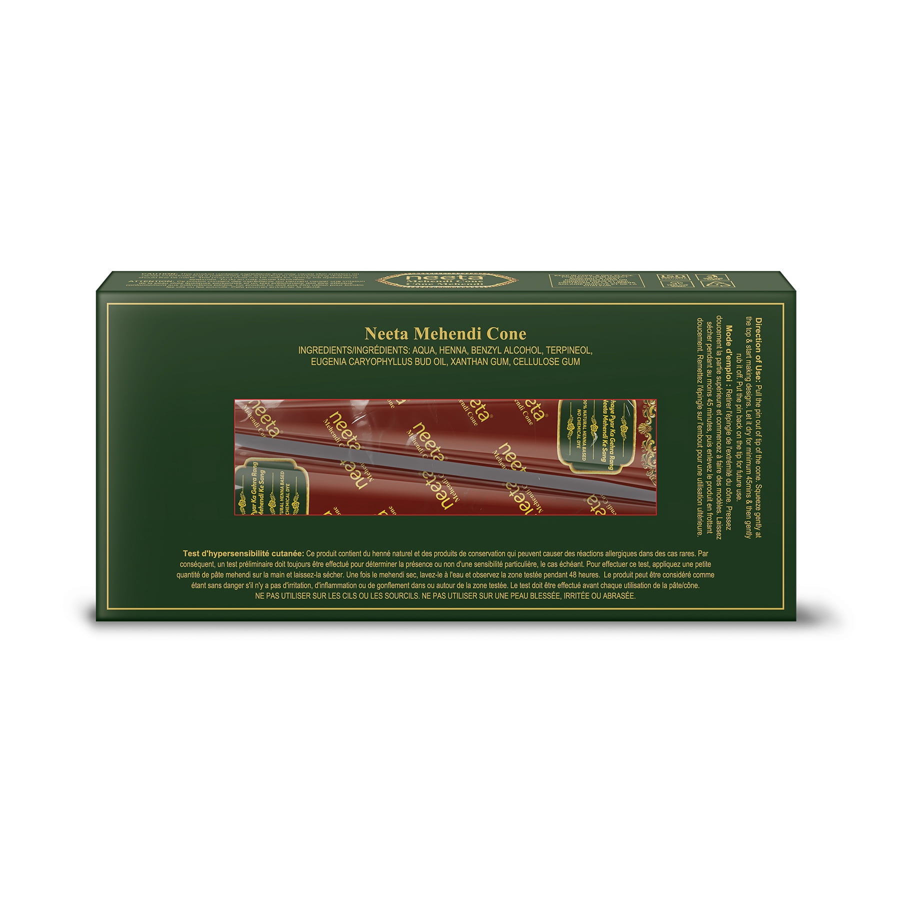 Neeta 8 Pack Ready to Use Henna Paste for Hair, Reddish Brown
