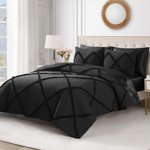 Juicy Couture Diamond Twin Comforter Set - Ruffle 2-Piece Machine Washable Reversible Bedding Comforter Set, Black