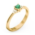 thumbnail image 3 of Birthstone Heart Ring with Shoulder Accents - Emeral (May), 3 of 4
