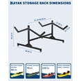 thumbnail image 4 of AKDSteel Support de Kayak Robuste, Support de Rangement Double Face à une Seule Couche pour 2 Kayaks, avec Roues et Sangles de Suspension, Support de Kayak Idéal pour le Rangement Intérieur Ou Extérieur, 4 of 8