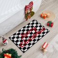 thumbnail image 2 of Douceur Christmas Checkered Bathroom Rugs, Cute Black Bath Mat, Christmas Bathroom D cor Non Slip Bath Rugs, Soft and Absorbent Washable Bath Rugs for Bathroom 32"X20", 2 of 7