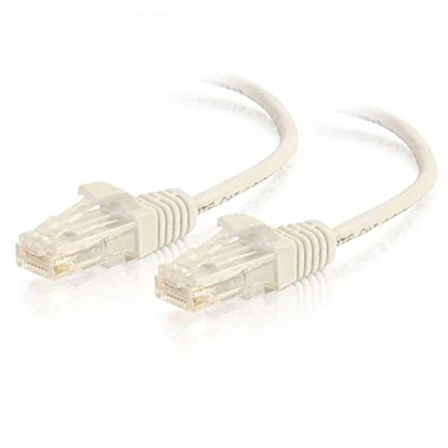 7 ft. Cat6 Snagless Unshielded Slim Ethernet Network Patch Cable - White
