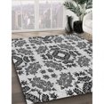 thumbnail image 3 of Ahgly Company Tapis d'Intérieur Carrés Transitionnels Noirs Lavables à la Machine, 5 Pieds Carré, 3 of 7