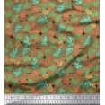 thumbnail image 1 of Soimoi Poly Georgette Fabric Geometric Sign,Clover & Monstera Leaves Print Fabric by The Yard 42 Inch Wide, 1 of 3