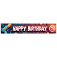 thumbnail image 3 of Colorful Arcade Themed Happy Birthday Banner Backdrop Party Decorations for Birthday Party Gaming Themed Events Photography Props Photo Booth Setups, 3 of 4