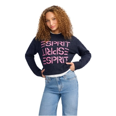 Esprit Women's Crew Neck Logo Sweater, Sizes XS-XXL