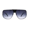 thumbnail image 3 of Mobster Flat Top Rimless Luxury Sport Fashion Racer Sunglasses Silver Smoke, 3 of 4