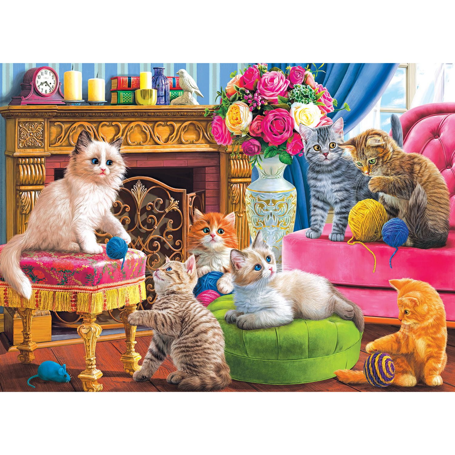 Casse-tête Kodak de 1000 pièces - Cheminée aux chatons