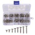 thumbnail image 1 of Ensemble de 200 Pcs de Vis à Tête Plate en Acier Inoxydable M3, Haute Résistance, Vis Autotaraudeuses, Assortiment pour Meubles en Bois, 1 of 9