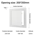 thumbnail image 3 of White ABS Inspection Port White Access Panel Door Plastic Removable Opening Flap Cover Plate Hatch Cover Doors Wall Ceiling, 3 of 8