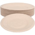 thumbnail image 3 of 50Pcs Beige Pulp Food Plate For Takeout And Picnic Plates Paper Cake Plates, 3 of 9