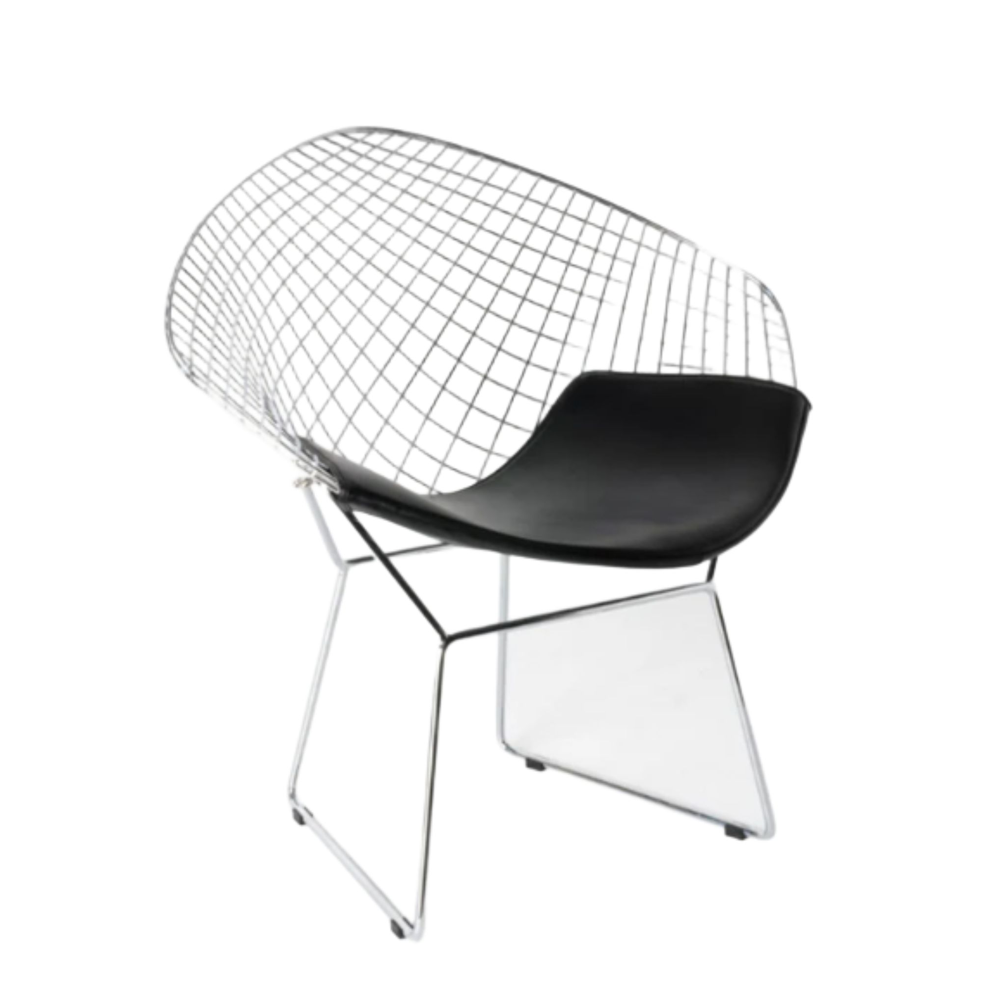 Plata Import Chrome/Black Diamond Chaise Bertoia