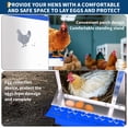 thumbnail image 3 of Chicken Nesting Box, 6 Compartment Metal Nesting Boxes for Chicken Coop, Roll Away Nest Box, Easy Egg Collection, Easy to Clean and Install, Chicken Laying Boxes, Blue, 3 of 7
