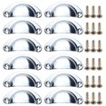 thumbnail image 1 of 12Pcs Cup Pull Shell Handles Half Moon Kitchen Cupboard Cabinet Door Drawer, 1 of 7